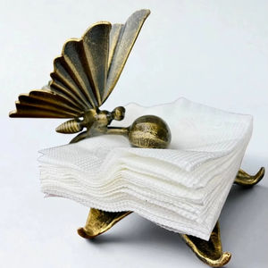 Servilletero de Metal con Diseño de Mariposa para Decoración de Mesa de Comedor, Elegante Presentación de Mesa para Invitados y con Estilo, de la India - Product Image 1
