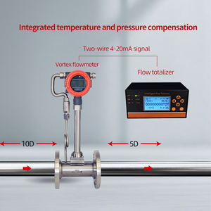 Sağlam OEM VFM Üreticisi Dijital LCD Ekranlı Çift Yönlü Doğalgaz Azot <span class=keywords><strong>Argon</strong></span> Helyum Su ve Sıvı Vorteks Debimetre - Product Image 3