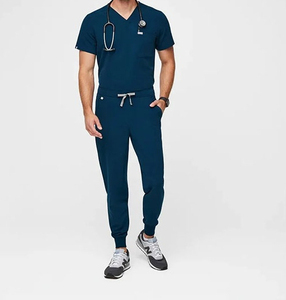 Costume de gommage en sergé de haute qualité uniforme médical classique pour les infirmières ensemble de gommages en gros coton Polyester Spandex haut confort - Product Image 4