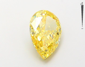 จี้เพชรรูปลูกแพร์ทรงหลวมได้รับการรับรอง HPHT จาก1.51ct โกลด์ลีฟเพชรสีเหลืองสดใสแบบแฟนซี - Product Image 6