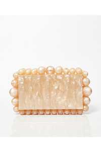 EMBRAYAGE EN RÉSINE BLANCHE AVEC RAHINSTONE et KUNDAN WORK ENVIRONMENT PARTY WEAR HAND BAG INDIAN BAS PRIX - Product Image 2