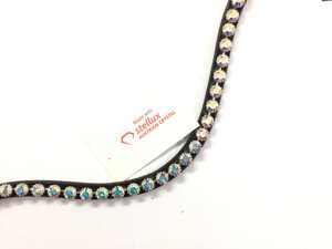 Banda Frontal para Caballo de Cuero de 8mm con Cristales AB y Cierre de Velcro, Fácil de Cambiar, Accesorios de Brida Ecuestre, Venta al por Mayor - Product Image 6