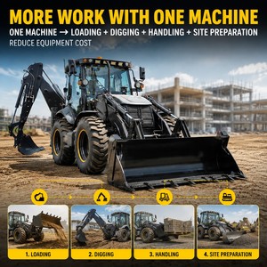รถตักล้อยางตักดินขุดดิน 4x4 ขนาด 2.8 ตัน จากโรงงานจีนโดยตรง พร้อมตัวเลือกบุ้งกี๋ 6 in 1 - Product Image 2