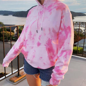 Vente en gros de sweats à capuche pour femmes de haute qualité, personnalisés, à manches longues, grande taille, motif tie-dye, pull respirant, sweat à capuche pour femmes - Product Image 3