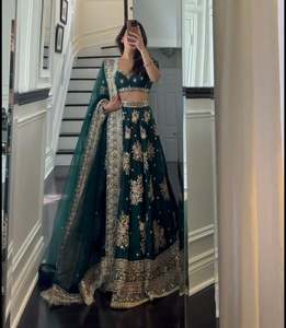 फैशनेबल Gorette कढ़ाई काम लेहेंगा चोली के साथ लेहंगा चोली - Product Image 6