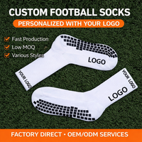 Chaussettes de football personnalisées à forte valeur ajoutée Chaussettes à prise en main d'usine Chaussettes antidérapantes