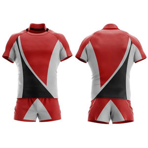 Maillot de rugby confortable et respirant à prix abordable, ensemble uniforme personnalisé par sublimation, évacuation de l'humidité, séchage rapide - Product Image 3