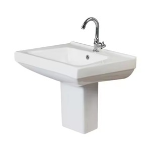 Baño de cerámica Uso en la cocina del hogar-Productos sanitarios de porcelana de color blanco, Fregadero independiente Lavabo, Juego de pedestal para lavabo - Product Image 5