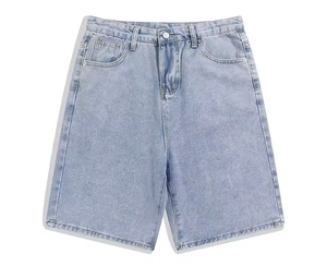 Pantalones cortos de mezclilla de alta calidad para hombre, diseño informal sólido con logotipo personalizado, servicio OEM aceptado, pantalones cortos para hombre - Product Image 2