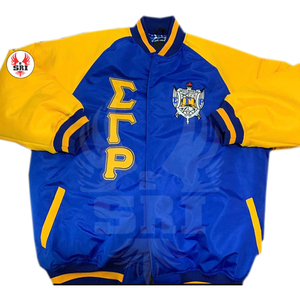 Vestes de baseball personnalisées Sigma Gamma Rho avec broderie de sororité Varsity Letterman Veste de baseball simple pour adultes - Product Image 2