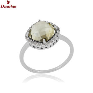 เครื่องประดับที่มีคุณภาพสูงตามสั่ง925แหวนพลอยอเมทิสต์สีเขียวเงินสเตอร์ลิงสำหรับผู้หญิงเครื่องประดับงานปาร์ตี้ครบรอบของขวัญ - Product Image 1