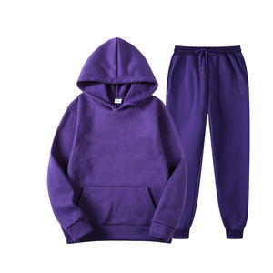 OEM personnalisé vente en gros de la technique de lavage à l'acide broderie de logo pull à capuche en coton à la mode survêtement uni XL hiver grande taille - Product Image 2