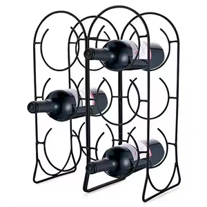 แท่นวางขวดบนโต๊ะทำจากโลหะคุณภาพพรีเมียมดีไซน์คลาสสิกเครื่องใช้สำหรับห้องครัวและบนโต๊ะที่เหมาะสมโดยการตกแต่ง impex - Product Image 1