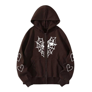 Sweat à capuche pour homme, automne-hiver, tissu épais en molleton, 100% coton, respirant, fermeture éclair avec logo et design personnalisés - Product Image 4