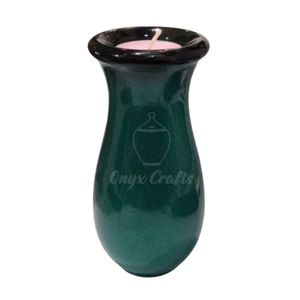 เชิงเทียนหินชนวนหินอ่อนสีเทาสูงทรงกระบอกที่วางเทียนชาหินธรรมชาติขัดเงาตกแต่งที่ซับซ้อนเชิงเทียนโกศ - Product Image 5