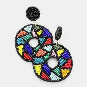 Pendientes de Aro con Cuentas Bordadas a Mano, Elegantes, Hermosos, de Lujo, Colección de Joyería - Product Image 6