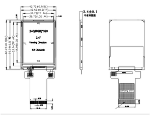 Polcd tùy chỉnh TFT LCD 2.4 "Bảng điều chỉnh màn hình SPI MCU 2.4 inch cảm ứng nhỏ TFT hiển thị LCD <span class=keywords><strong>module</strong></span> - Product Image 4