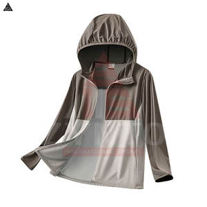 Veste coupe-vent pour homme, en tissu respirant, anti-UV, avec patchwork tendance, pour l'extérieur - Product Image 4