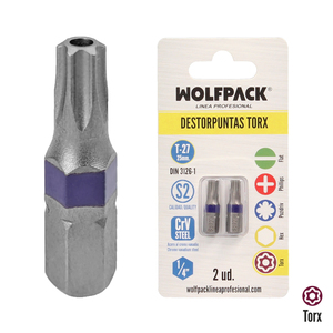 Set di Punte Torx T27 (2 Pezzi) in Acciaio S2 al Cromo Vanadio - Product Image 1