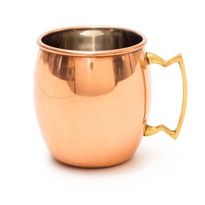 Antique Copper hammered hard Moscow Mule Copper Mugs set of 2 decorated drink ware mug famous <b>blend</b> of vodka ginger beer&juice - Product Image 3