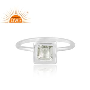 Nuevas llegadas Anillo de piedras preciosas de amatista verde natural de plata esterlina Joyería personalizada para mujeres Regalo para ella - Product Image 3