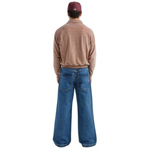 Karatz Jeans à jambes larges de 23 pouces, brodés à la pierre foncée, fils métalliques, matériel de qualité supérieure, denim poncé à la main - Product Image 2