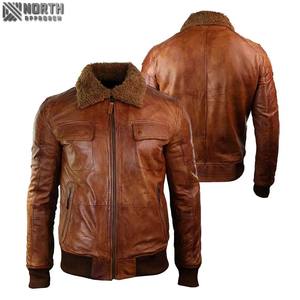 Chaqueta de bombardero de cuero genuino de piel de vaca 100% hecha a medida, servicio OEM frontal de camuflaje para hombres, ropa de calle Unisex para motociclistas - Product Image 1