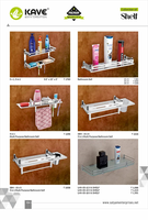 Étagère murale exclusive en verre de 12x6 pouces pour salle de bain, support de rangement mural en verre trempé monocouche pour la maison et l'hôtel