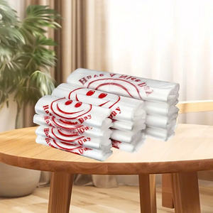 Wholesale Custom Reusable PE T-<b>Shirt</b> Plastic Bag Supermarket Shopping Recyclable Packaging Bag Recycled Materials for - Product Image 5