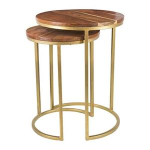 Table d'appoint moderne en métal à usage décoratif pour la maison hôtel salon table de meubles en métal fini doré table basse de thé - Product Image 2