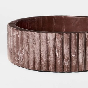 Cuenco decorativo de madera de diseño, bandeja de centro de mesa artística hecha a mano, acento de mesa elegante para el hogar, la cocina o la decoración de la sala de estar - Product Image 2