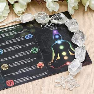 Venta caliente cuarzo transparente piedra caída piedra preciosa Natural Reiki espiritual buena suerte protección colgador Chips para coche hogar mascota - Product Image 2