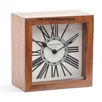 Fil d'acier métal cuivre antique cadran noir Grand Central Station Train Table Desk Clock 6X2X8 Inch home office decoration