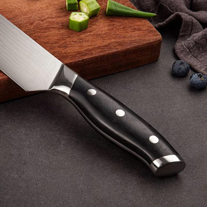Cuchillo de Chef forjado hecho a mano, acero de Damasco, mango de madera, Apto para lavavajillas, personalizable, herramienta de cocina profesional OEM, Pakistán - Product Image 3