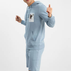 Vente chaude Ensemble de survêtement décontracté pour homme 100% coton uni respirant personnalisé pour l'hiver Séchage rapide et confortable - Product Image 2