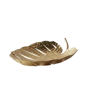 Accents de vaisselle à la mode haut de gamme plateaux de service alimentaire en métal de finition or de qualité supérieure plateaux alimentaires décoratifs arrivée artisanale - Product Image 6