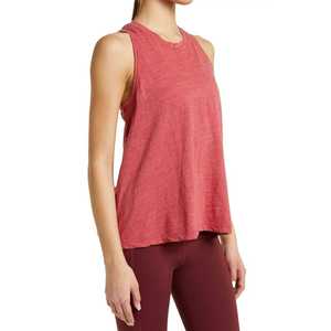 Camiseta sin Mangas con Cuello Alto Elegante para Mujer, para Entrenamientos, Estilo Casual, Cómoda, Moderna, Tejida, Transpirable, para Verano - Product Image 5