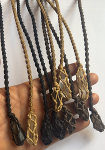 Pendentif en macramé fait à la main pierre précieuse 20X25MM cadre de lunette de forme ovale pour ensemble de bijoux de mode avec cadeau d'anniversaire pour elle - Product Image 4