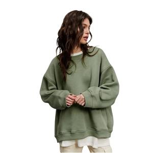 Customized Solid Multiple Colors High Collar Round Neck Casual <b>Sweatshirt</b> <b>Women</b> - Product Image 6