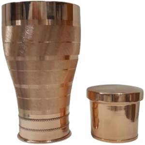 Bouteille d'eau en cuivre pur faite à la main pour la chambre à coucher magnifiquement gravée avantage ayurvédique traditionnel - Product Image 2