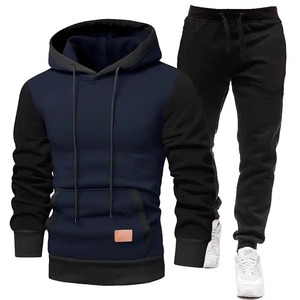 Ensemble sweat à capuche pour homme, survêtement de sport, sweat à capuche + pantalon de survêtement, 2 pièces, automne-hiver, vêtements chauds pour homme, pulls molletonnés - Product Image 3