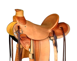 Ensemble de selles de cheval en cuir véritable de qualité supérieure parfaitement assorti aux courses anglaises d'endurance occidentale pour l'équitation - Product Image 2