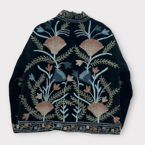 Veste indienne en coton Suzani faite à la main Veste courte brodée à la main Manteau unisexe Veste courte Suzani faite à la main - Product Image 2