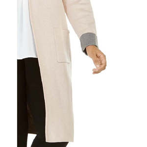 Cardigan Lungo Casual da Donna Calvin Klein Taglie Forti, Rosa, Taglia 1X, Invernale/Autunnale, in Lana, Cashmere e Acrilico, Stampato con Bottoni - Product Image 3