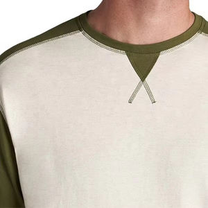 ริงเกอร์คอกลมสำหรับบุรุษผ้าคอตตอนสีเปล่าสำหรับ100ดีไซน์แบบไขว้สไตล์ใหม่ตามสั่ง - Product Image 5