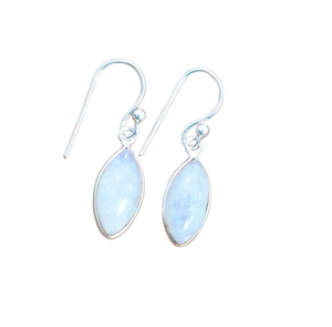 925 argent Sterling pierre de lune pierres précieuses boucles d'oreilles bijoux à la main argent Boho Style boucles d'oreilles bijoux pour femmes cadeau de mariage femme - Product Image 1