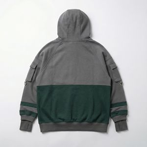 เสื้อฮู้ด Chromium Glide รุ่นพรีเมียมสำหรับผู้ชาย เสื้อฮู้ดผู้ชาย สตรีทแวร์ ดีไซเนอร์ แฟชั่นสไตล์เมือง ยอดนิยม ทรงหนา สไตล์ Y2K พิมพ์ลายนูน - Product Image 2