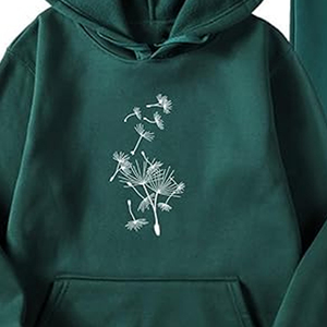 ชุดวอร์มปักลายสีพื้นลำลองมีฮู้ดเสื้อลำลองผ้าฝ้าย100% คุณภาพสูงระบายอากาศได้ดีเป็นมิตรกับสิ่งแวดล้อม - Product Image 5