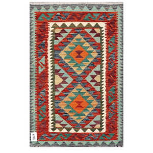 พรมอิมาโกะ ไมมานา อัฟกานิสถาน คิลิม ขนาด 113 x 73 ซม. ของตกแต่งผนัง - Product Image 1