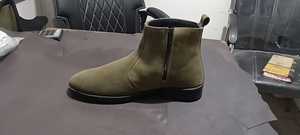 Chaussures en cuir suédé de vache divisé écologiques - Product Image 4